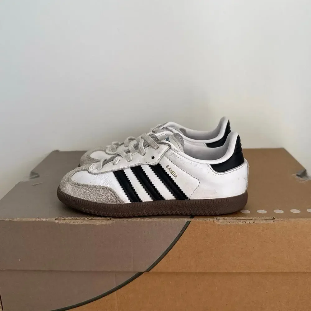 Adidas Samba OG Black/White Toddler Sneakers- SZ 10 C